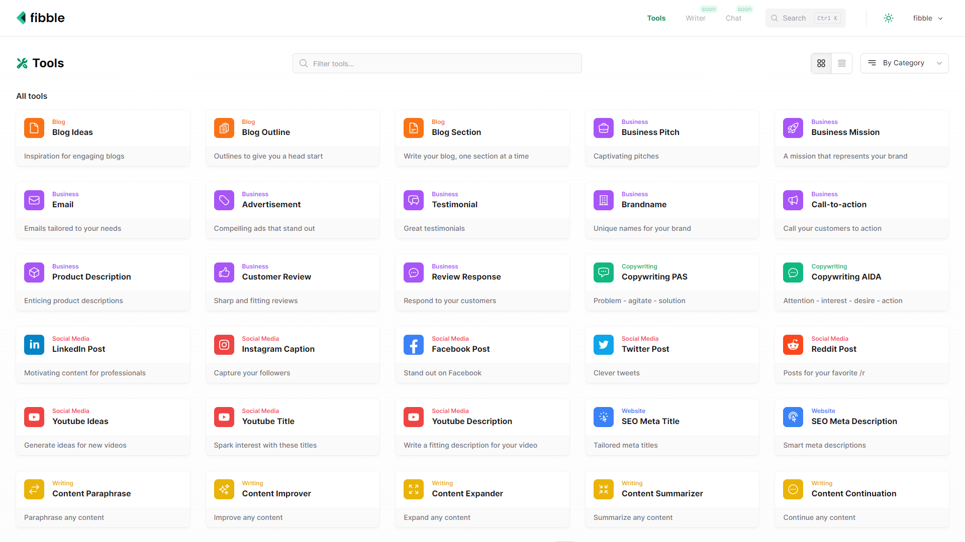 Fibble app screenshot